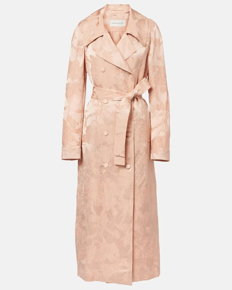 Dries van Noten Mantel aus einem Leinengemisch Rosa