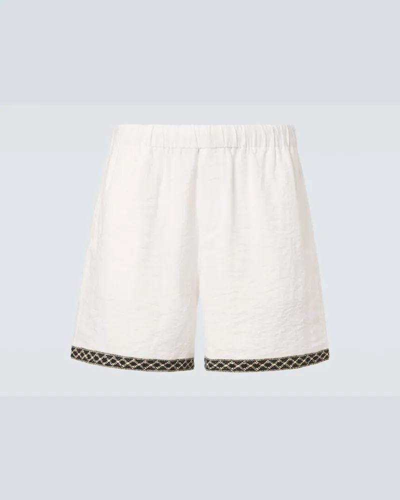 COMMAS Shorts mit Häkelbesatz Weiß