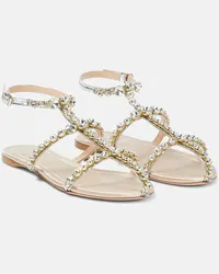 Giambattista Valli Sandalen Maharani aus Metallic-Leder Silber