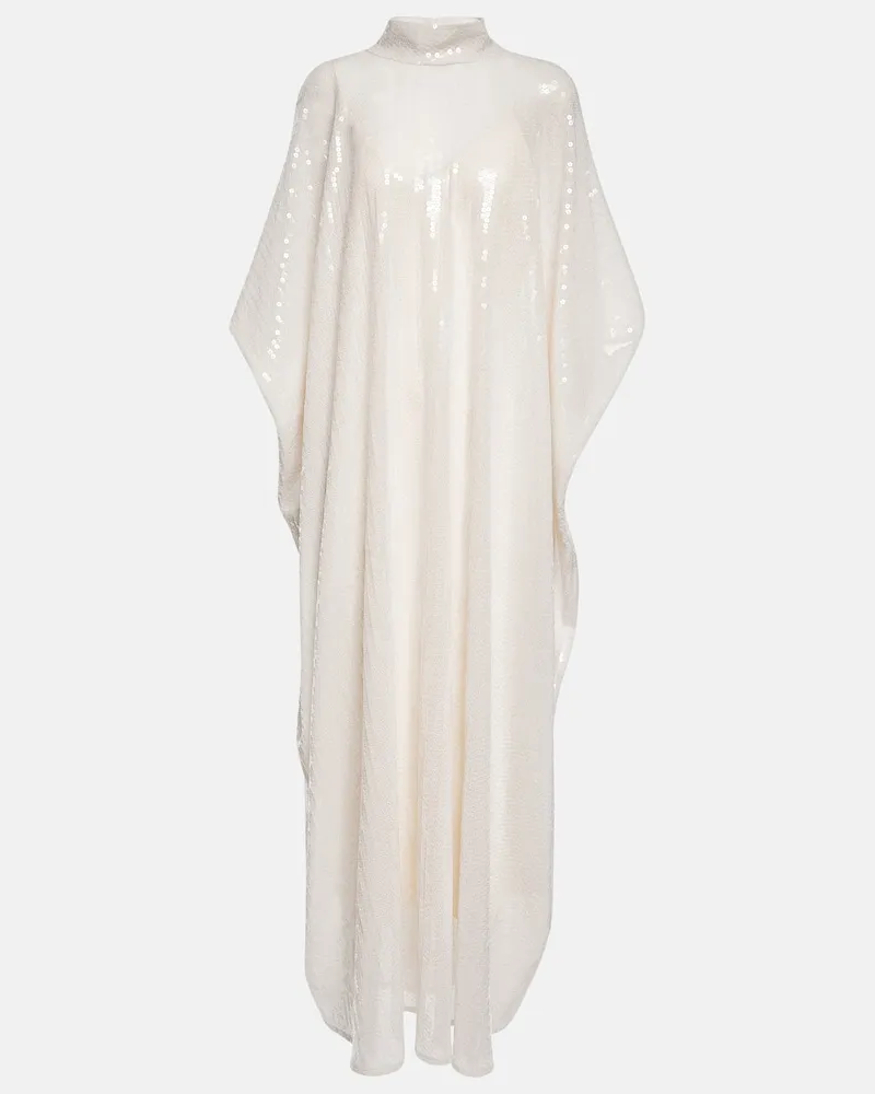 Taller Marmo Robe C.Z. Disco mit Pailletten Weiß