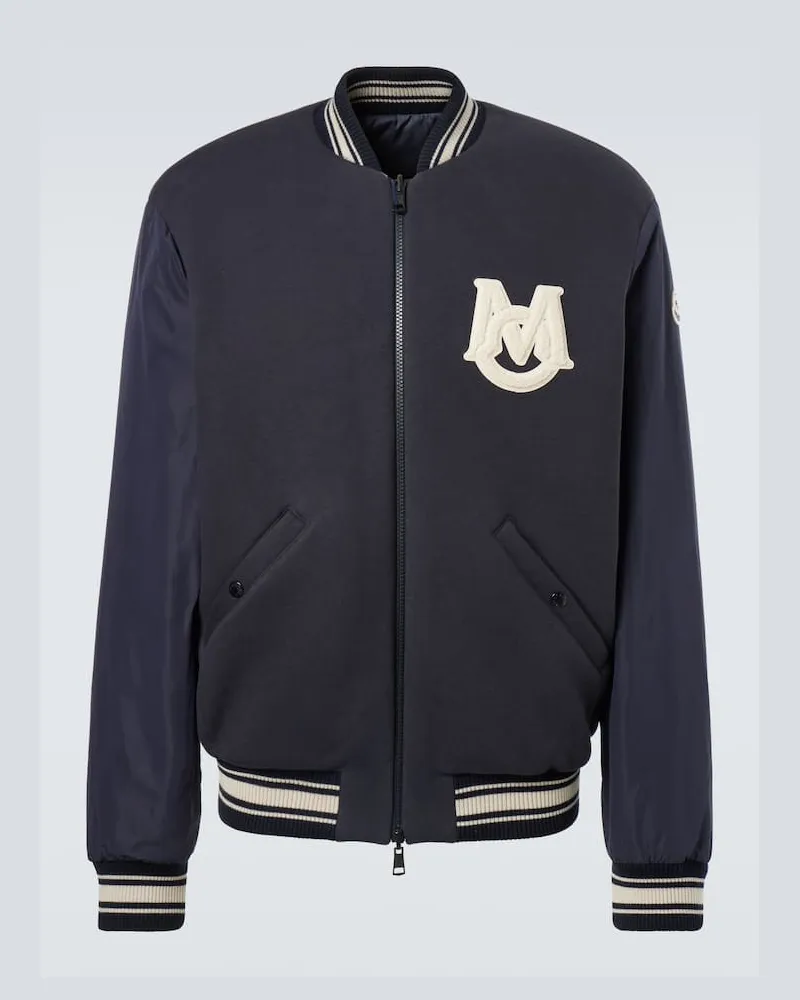 Moncler Collegejacke Vennes aus Baumwolle Blau
