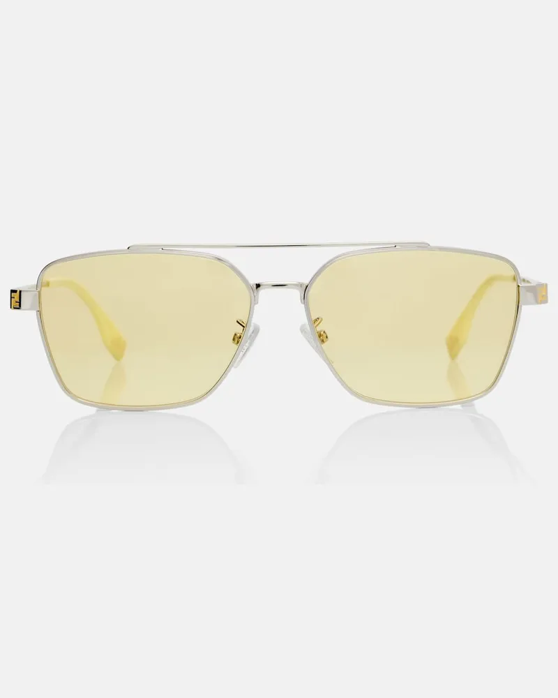 Fendi Eckige Sonnenbrille Fendi Sky Gelb