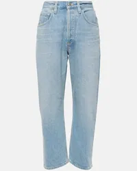 Citizens of humanity Mid-Rise Straight Jeans Dahlia Blau