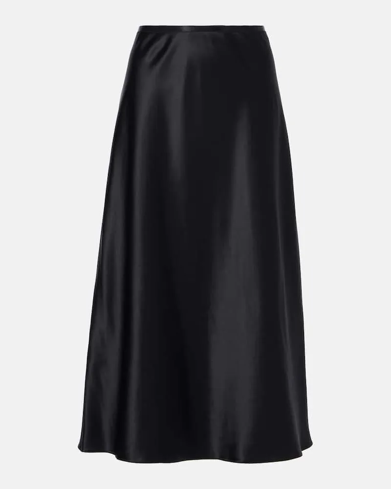 Max Mara Midirock Carnet aus Seide Schwarz