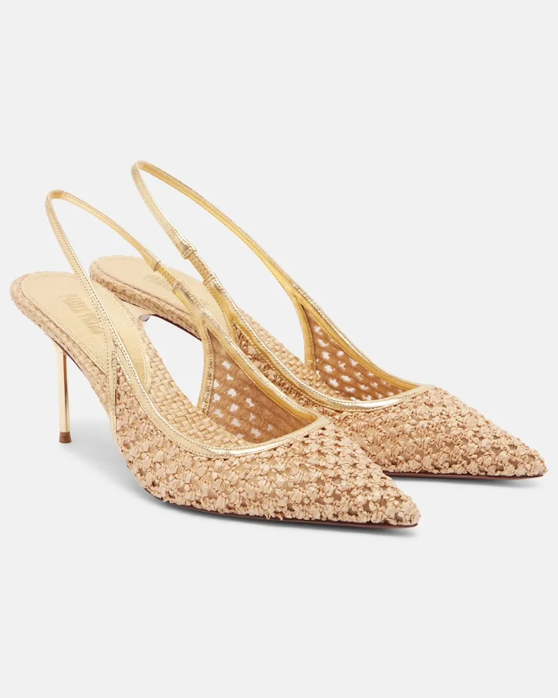 Paris Texas Slingback-Pumps Lidia mit Leder Beige