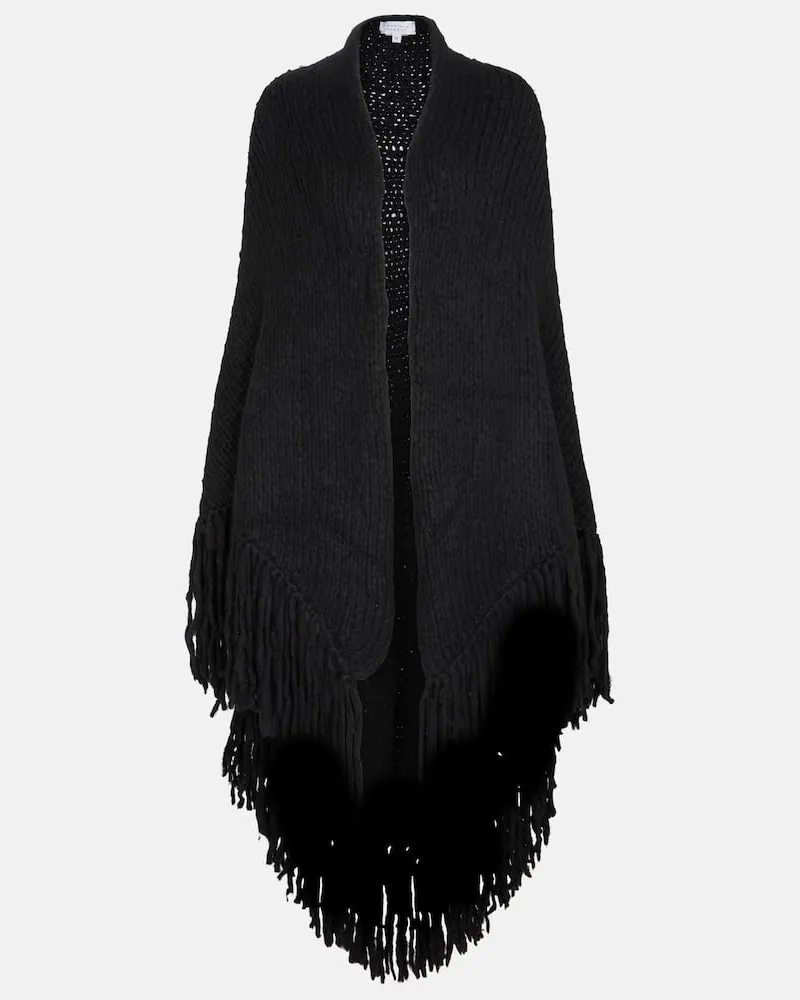 Gabriela Hearst Poncho Lauren aus Kaschmir Schwarz