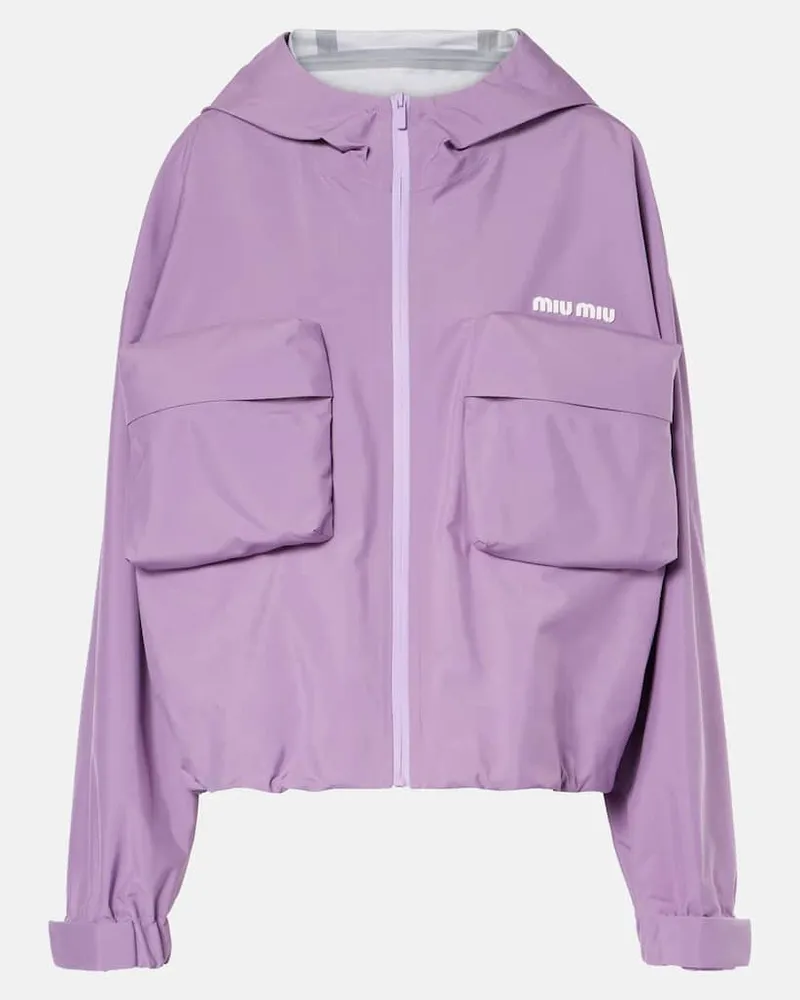 Miu Miu Jacke aus Canvas Violett