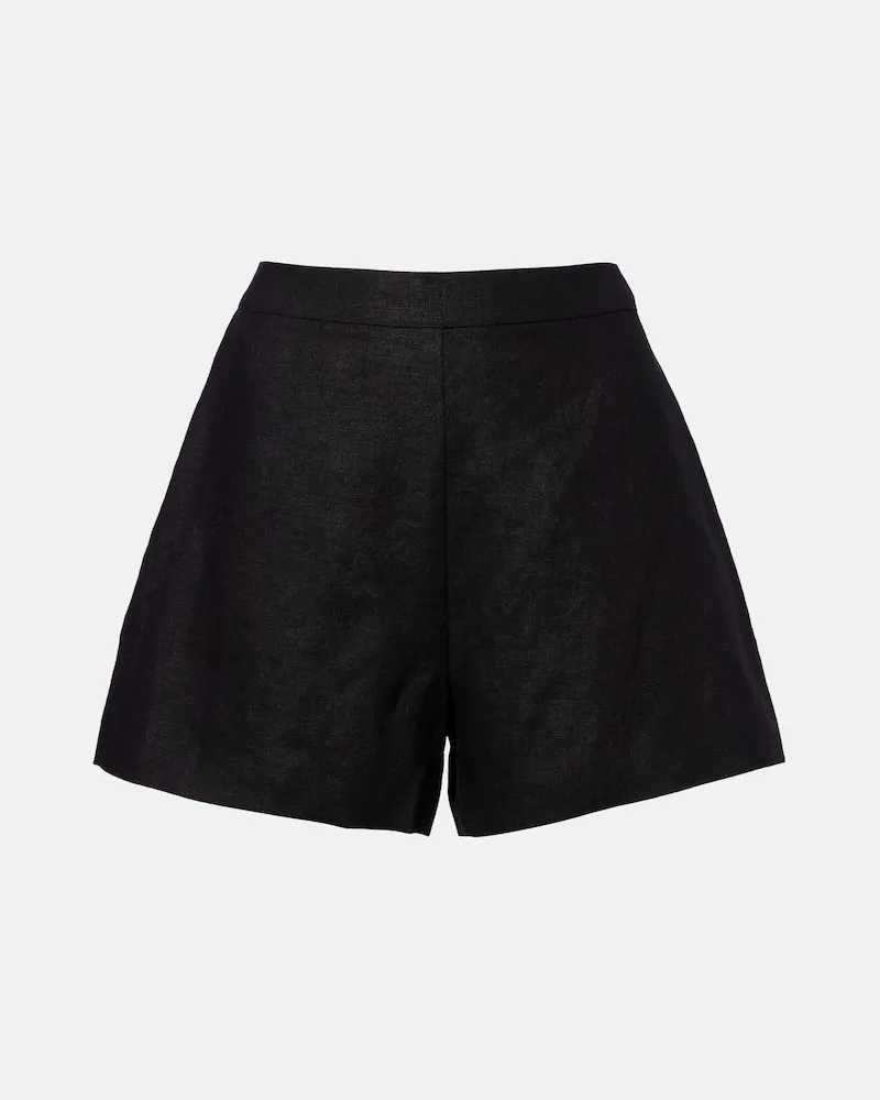Posse Shorts Perri aus Leinen Schwarz