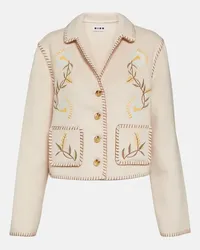 RIXO Bestickte Jacke Sunday Beige