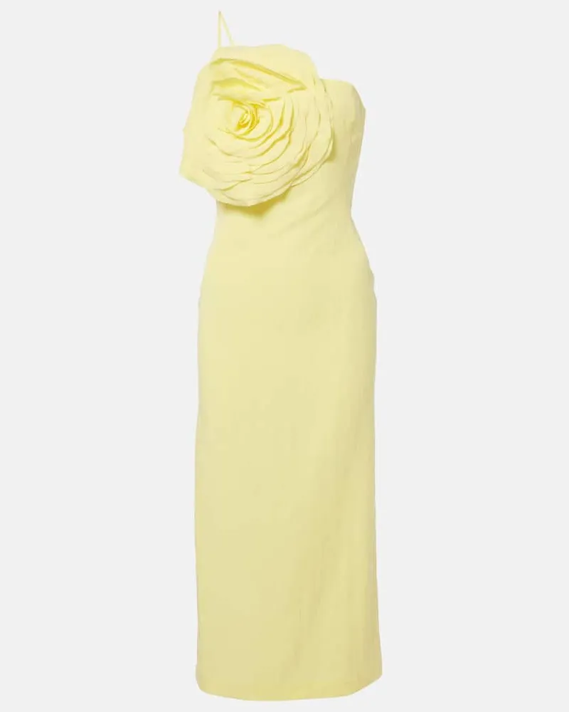 Blumarine Verziertes Midikleid Gelb