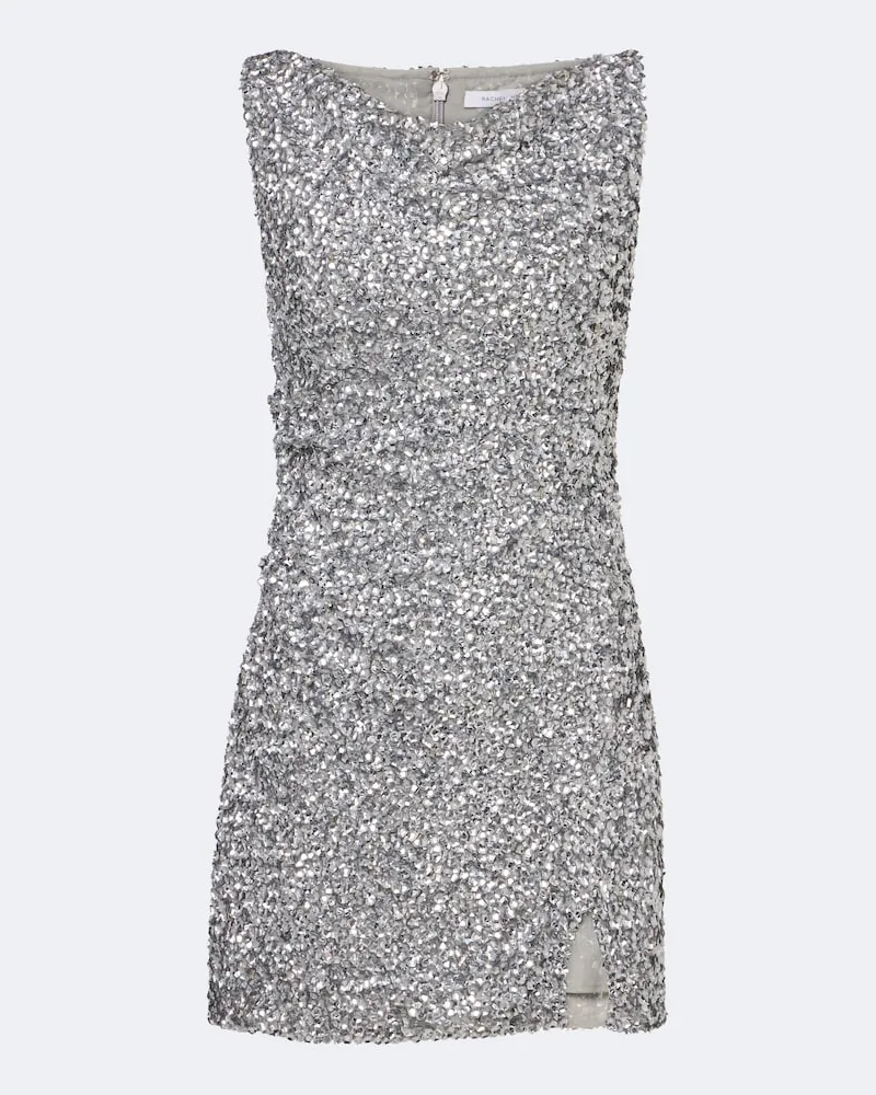 Rachel Gilbert Verziertes Minikleid Zayn Silber