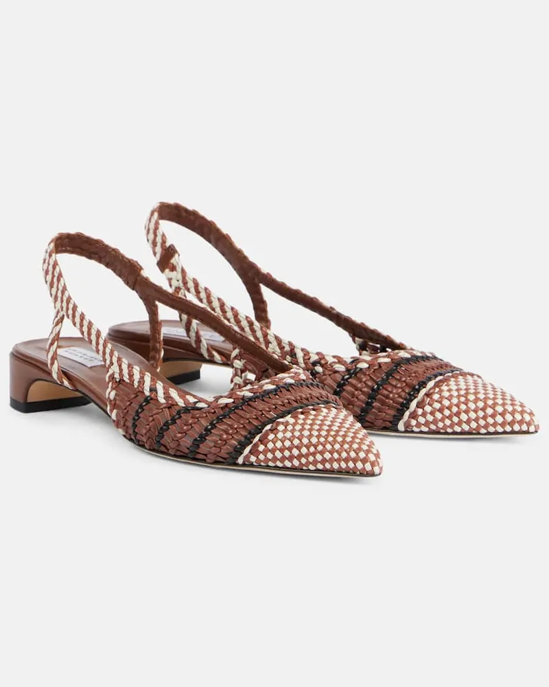 Gabriela Hearst Slingback-Pumps Perro aus Leder Multicolor