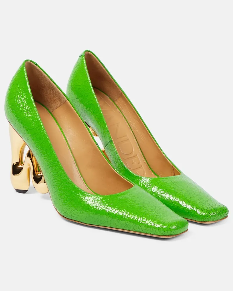 J.W.Anderson Pumps Bubble aus Leder Grün