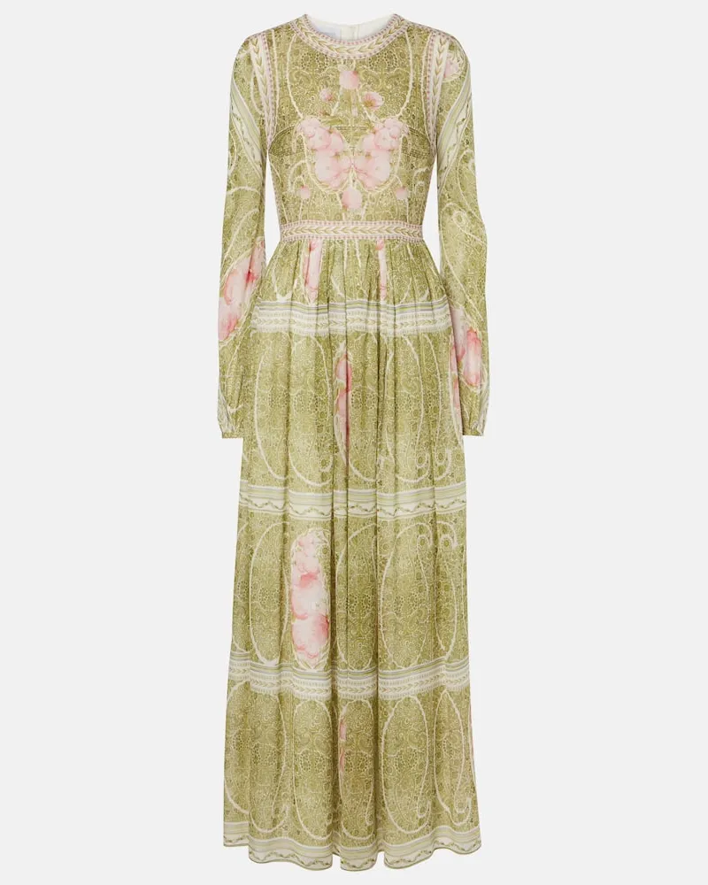 Giambattista Valli Maxikleid aus Seiden-Georgette Grün