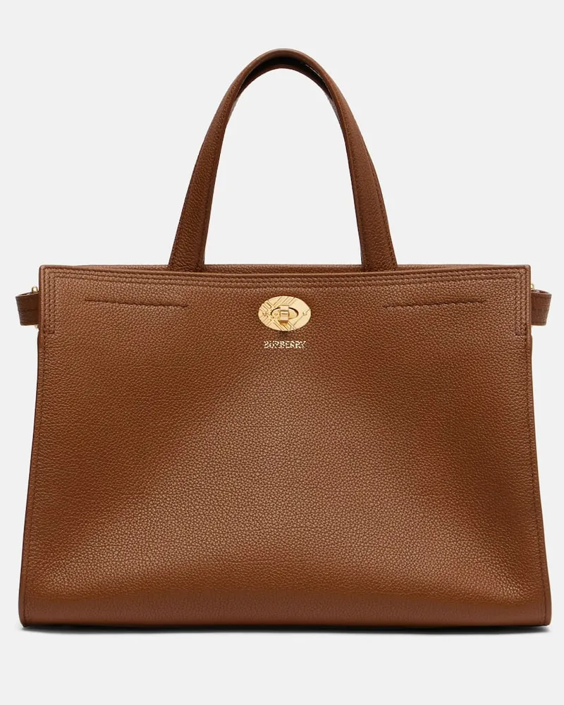 Burberry Tote Bag Cotswolds Small aus Leder Braun