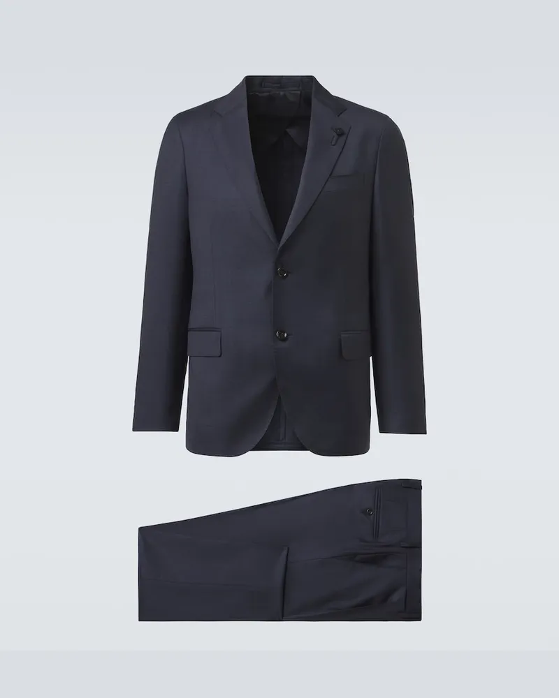 LARDINI Anzug aus Schurwolle Blau