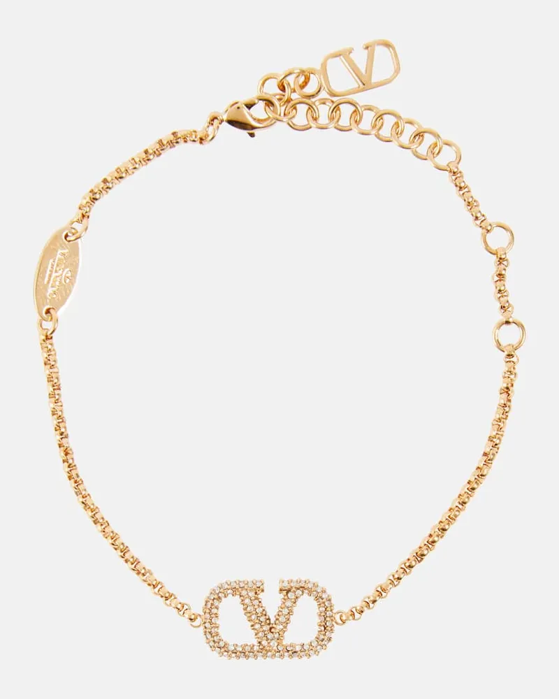 Valentino Garavani Armband VLogo Signature mit Kristallen Gold