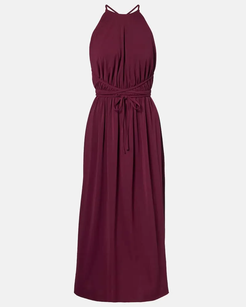 Eres Midikleid Ines aus Jersey Burgunderrot