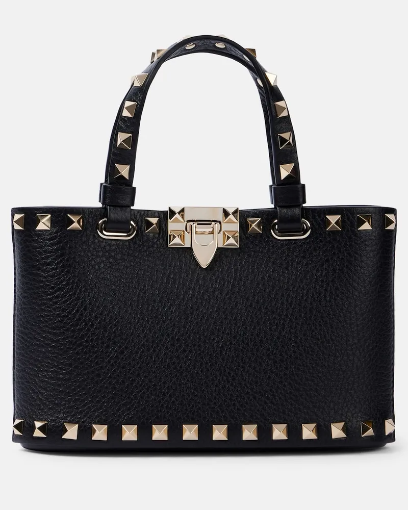 Valentino Garavani Tote Bag Rockstud aus Leder Schwarz