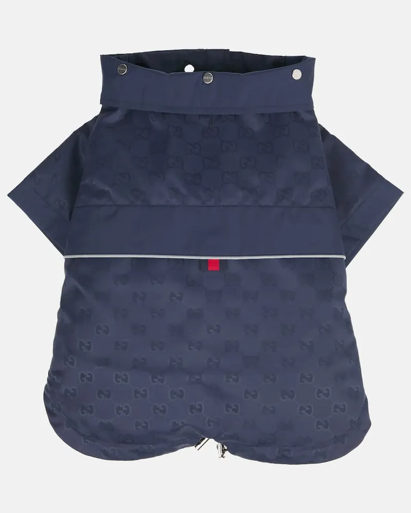 Gucci Regenmantel für Hunde GG Blau