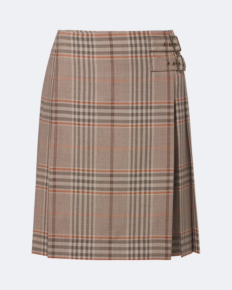 Burberry Minirock Burberry Check aus Wolle Beige