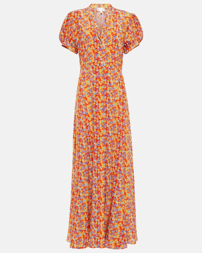 Caroline Constas Maxikleid Bel aus Seiden-Crêpe Multicolor