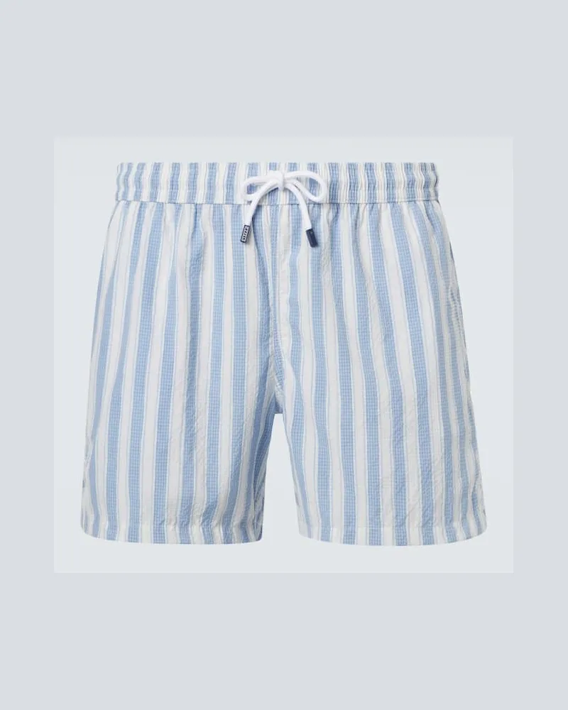 Fedeli Bedruckte Badeshorts Madeira Blau