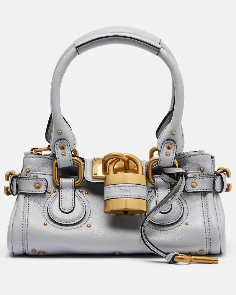 Chloé Chloé Schultertasche Paddington Small aus Leder Grau