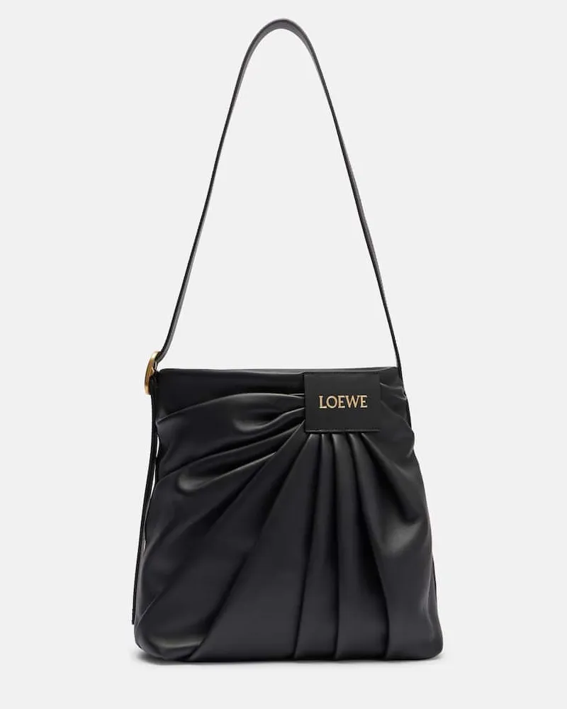 Loewe Tote Bag Draped Medium aus Leder Schwarz