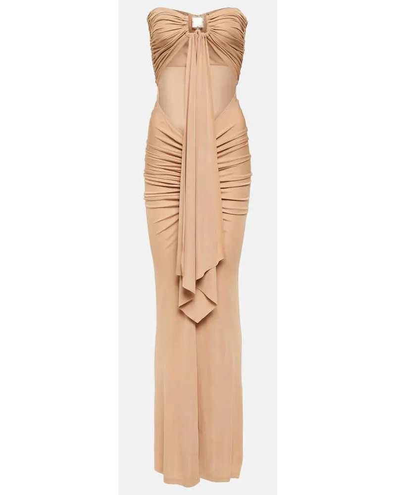 Christopher Esber Maxikleid Bezel Quartz Nude