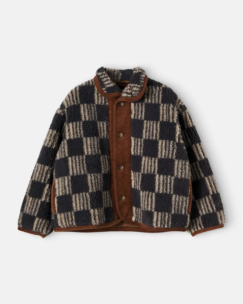 BOBO CHOSES Jacke Almost Moiré aus Teddyfleece Multicolor
