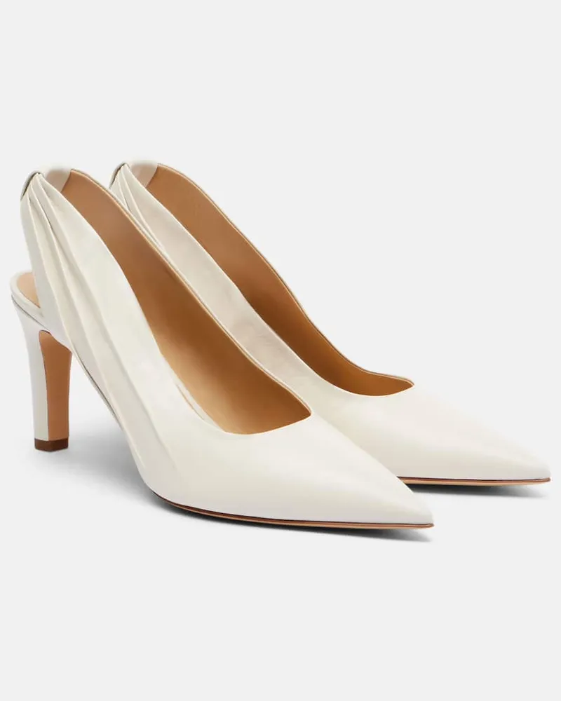 Gabriela Hearst Slingback-Pumps Amari 90 aus Leder Weiß