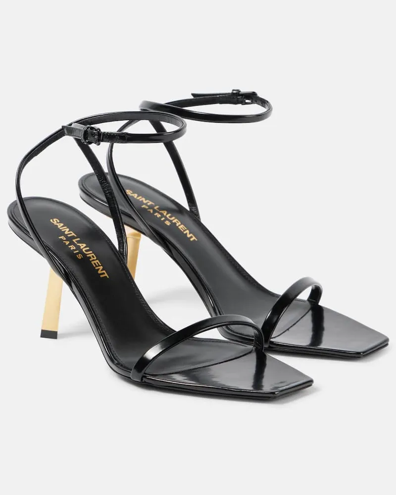 Saint Laurent Sandalen Lee 75 aus Leder Schwarz