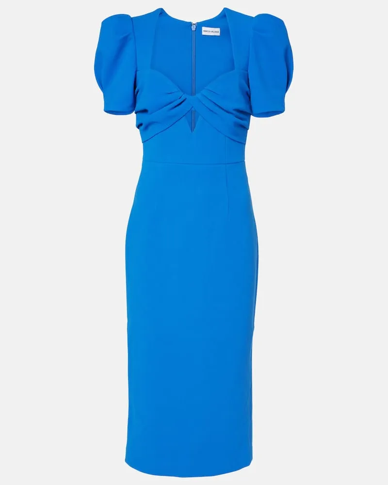 Rebecca Vallance Midikleid Antonella aus Crêpe Blau