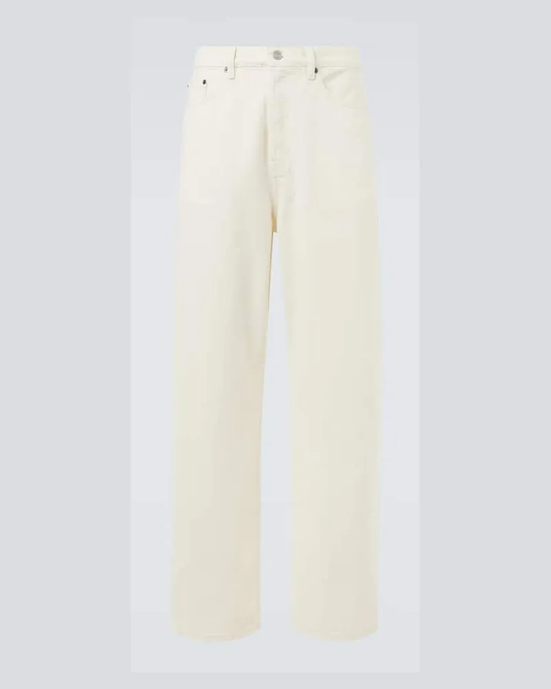 Frame Denim High-Rise Wide-Leg Jeans Baggy Weiß