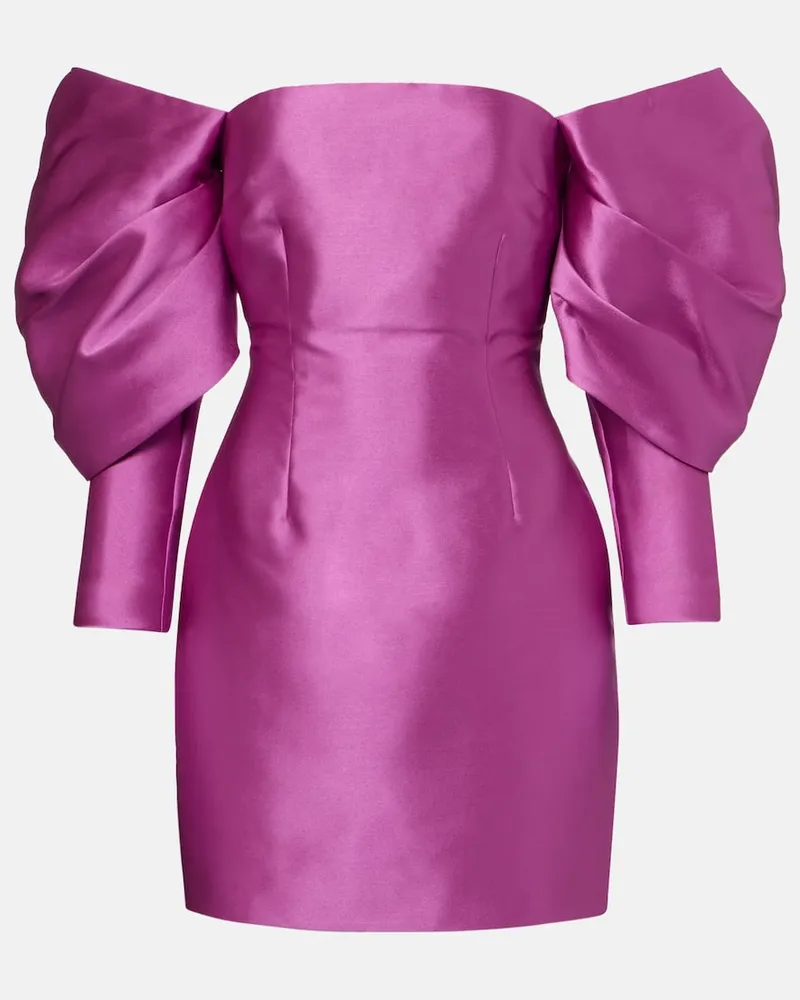 Solace London Minikleid Freja aus Satin Pink