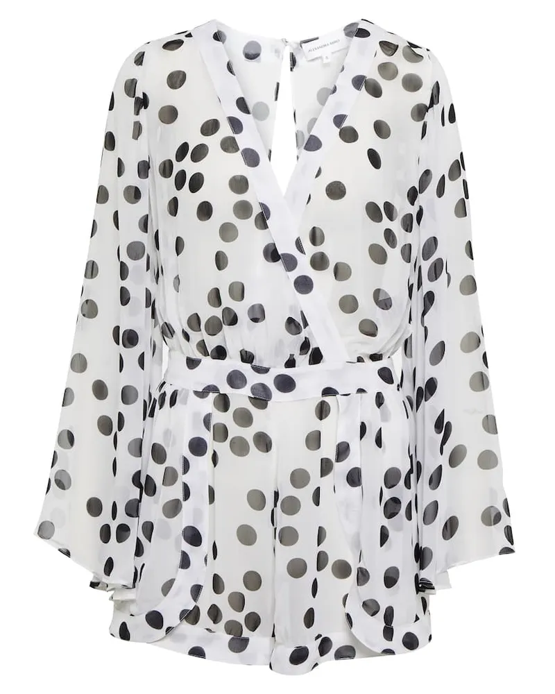 Alexandra Miro Playsuit Emma aus Chiffon Weiß