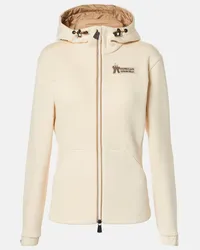 Moncler Jacke aus einem Baumwollgemisch Weiss