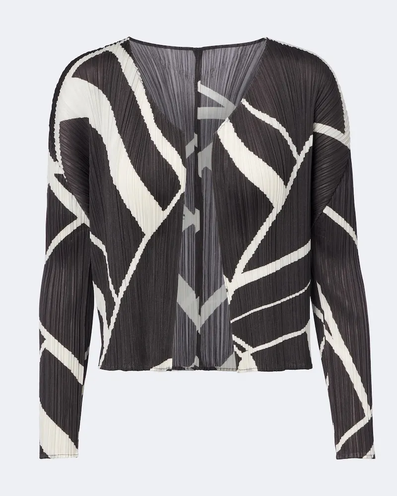 Issey Miyake Bedruckter Cardigan Fold Line Multicolor