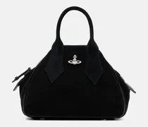 Tote Bag Yasmine Small aus Veloursleder