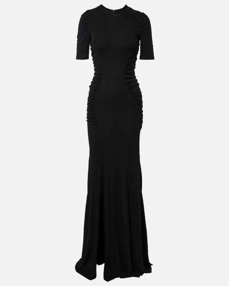 Victoria Beckham Robe aus Crêpe-Jersey Schwarz