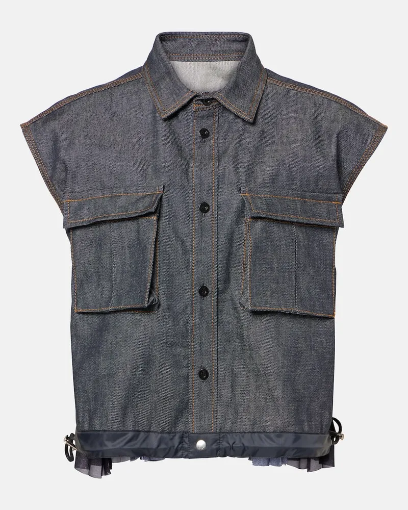 Sacai Jeanshemd Blau