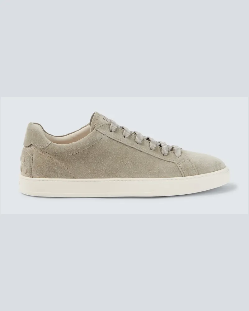TOD'S Sneakers aus Veloursleder Grau