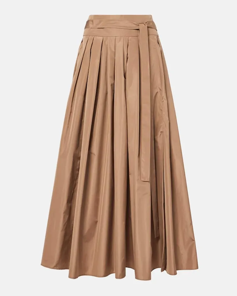 Max Mara Maxirock Gea aus Taft Braun