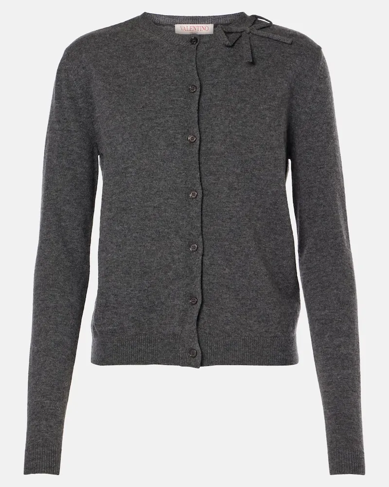 Valentino Garavani Cardigan aus Schurwolle Grau
