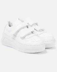 Acne Studios Plateau-Sneakers aus Leder Weiss