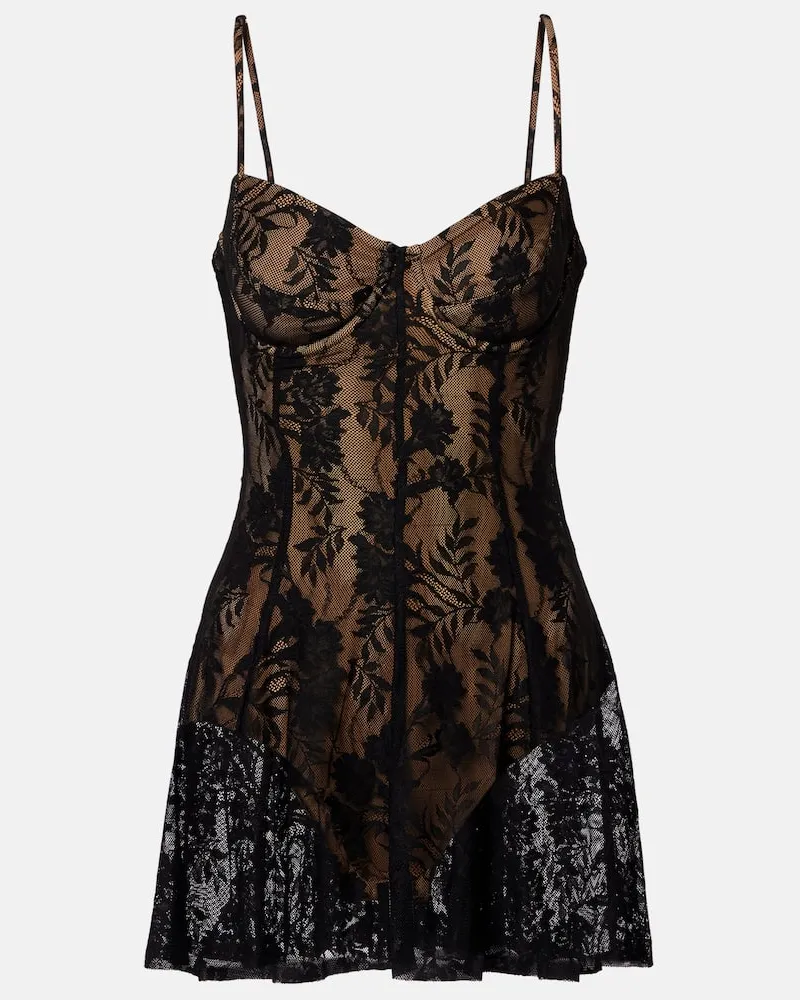 Norma Kamali Minikleid Pickleball Schwarz