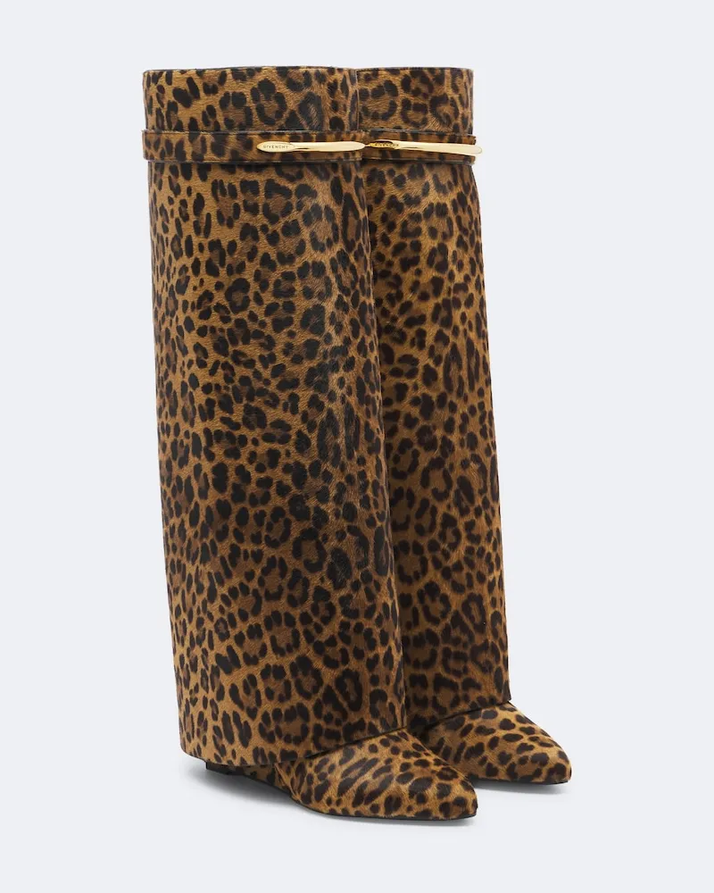 Givenchy Stiefel Shark Pinch aus Kalbshaar Braun