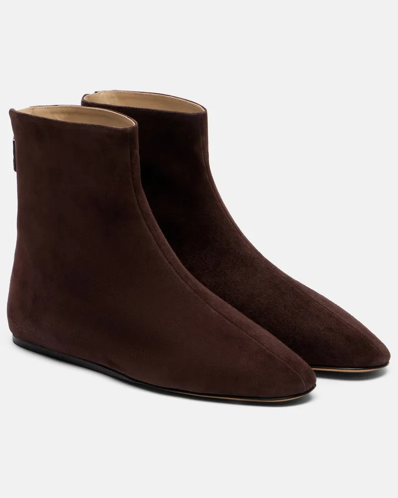 Le Monde Béryl Le Monde Béryl Ankle Boots Luna aus Veloursleder Braun