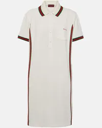 Gucci Polokleid aus Baumwoll-Pique Weiss